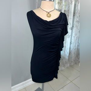Fun and flirty black Cynthia Rowley side ruffle dress 👗 in Size Small